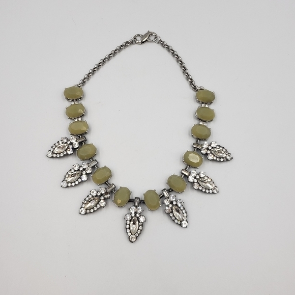 Lia Sophia Statement Necklace Pale Yellow Beads Crystal Gemstone - Picture 7 of 11